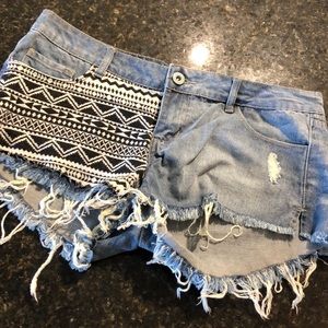 Denim shorts